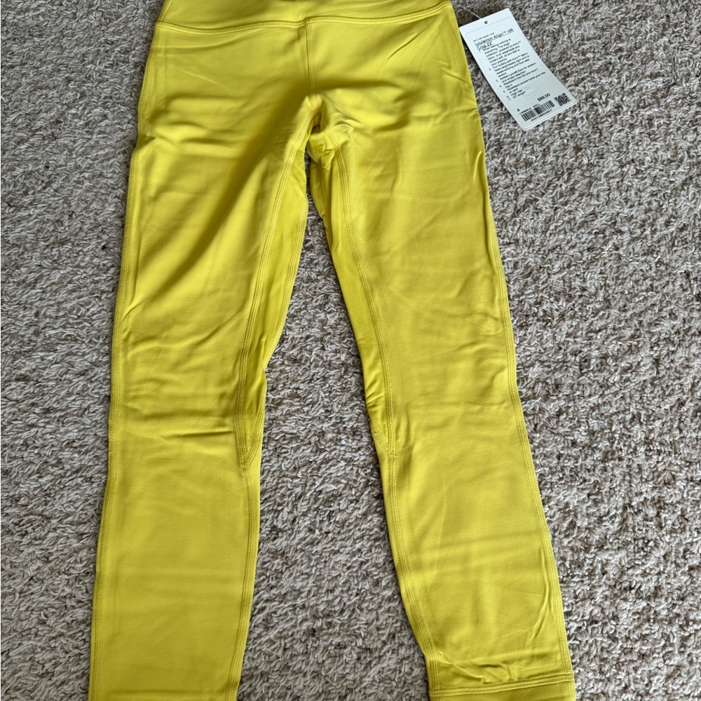 Lululemon Athletica Yellow Leggings High Waist Full Length